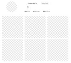 Instagram grid template illustrations & vectors. Black And White Aesthetic Instagram Profile Template Transparent Png 700x627 7068260 Png Image Pngjoy