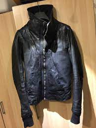 Rick Owens Stag Geo Funnel Neck Calf Leat Funnel Neck Rick Owens Calves