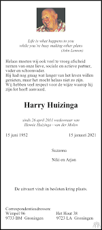 Hiermee verzamelt fc groningen persoonsgegevens en volgen wij je gebruik van onze website en die van derden. Harry Huizinga 15 01 2021 Overlijdensbericht En Condoleances Mensenlinq Nl