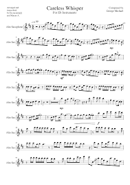 Careless whisper sax alto and sax soprano. Careless Whisper Eb Instruments Sheet Music For Saxophone Alto Solo Musescore Com