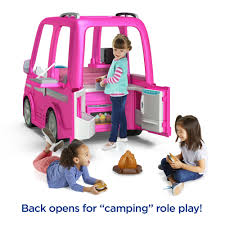 Check out our kids toy camper selection for the very best in unique or custom, handmade pieces from our vehicles shops. Power Wheels Barbie Dream Camper Battery Powered Ride On Vehicle Walmart Com In 2021 Little Girl Toys Barbie Dream Princess Toys