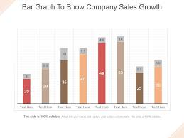 bar graph to show company sales growth powerpoint slide