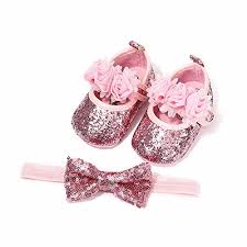 Bebila Flower Mary Jane Baby Moccasins With Elastic Headband