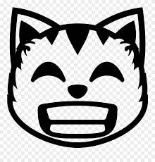 And that's just one of many fascinating secondary emoji meanings. Open Cat Emoji Black And White Clipart 826634 Pinclipart