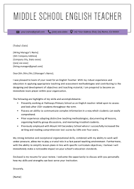 Tips You Can Learn From Teaching Cover Letter Examples Middle School English Teacher Cover Letter Teacher Teaching Cover Letter