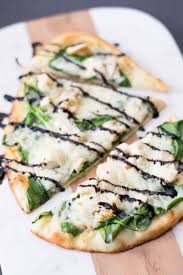 Chicken And Spinach Naan Bread Pizza Recipe Naan Bread Pizza Recipes With Naan Bread Naan Bread Pizza Recipe