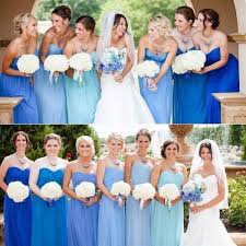 The Gradient Array For Bridesmaid S Dresses Wedding Bridesmaids Dresses Blue Wedding Bridesmaid Dresses Blue Bridesmaid Dresses
