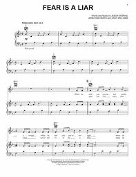 Fear Is A Liar By Digital Sheet Music For Piano Vocal