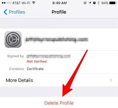 Deleting A Profile In Ios Encrypting Email With Ios Mail Email Security Settings App Top Iphone