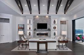 Then, white and bronze marble granite is definitely the right choice for you. 75 Beautiful Gray Living Space With A Wall Mounted Tv Pictures Ideas August 2021 Houzz