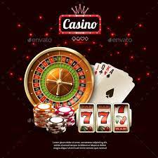 Glowing Casino Realistic Composition Casino Russian Roulette Roulette