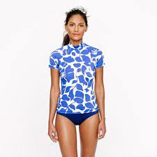 Hibiscus Floral Short Sleeve Rash Guard Rash Guard Women Rash Guard Floral Short