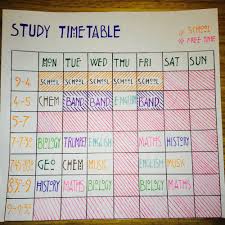 Make Yourself A Time Table To Make Sure That You Are