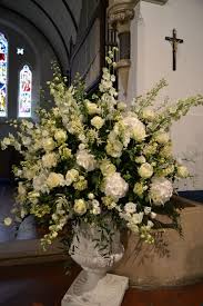 Pin By Blomster Designs Flowers On Weddings By Blomster Designs Large Flower Arrangements White Flower Arrangements Church Flowers