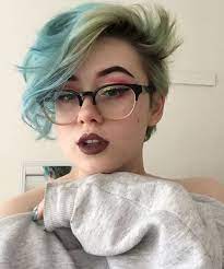 Short hair draws extra attention to your face, so you should think in advance what features you'd like to accentuate with your short haircut. Super Hot Blue Ombre Hair Color For Short Hair Trendy Hairstyles Blue Ombre Hair Hair Styles Short Hair Styles