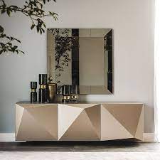 Cattelan Italia Kayak Sideboard Wooden Storage Cabinet Living Room Furniture Ultra Modern Luxury Sideboard Sideboard Designs Geometric Sideboard