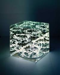 Brigitte Kowanz Rund Um Die Uhr 1996 2011 Neon Mirrors 29 1 2 27 3 5 27 3 5 In 75 70 70 Cm Cube Light Light Sculpture Neon Art