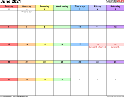 You can now get your printable calendars for 2021, 2022, 2023 as well as planners, schedules, reminders and more. June 2021 Calendar Templates For Word Excel And Pdf