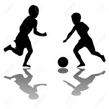 Black And White Picture Of Children Playing Kids Playing Football Clipart Black And White Clipartxtras Sport Illustration Children Illustration Kids Playing