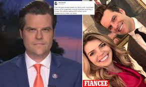 Gaetz, fiancee say money they paid for a yacht went 'missing'. Rep Matt Gaetz Is Under Investigation For Sex Trafficking Of A Teenage Girl 17 Daily Mail Online