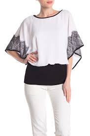 Lace Trim Blouson Top