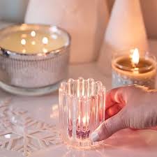 Ripple Glass Tealight/Votive Candle Holder Pair | PartyLite – PartyLite UK