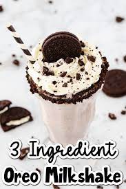 Oreo Milkshake Recipe Just 3 Ingredients Recipe In 2021 Oreo Milkshake Oreo Milkshake Recipe Best Dessert Recipes