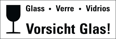 Eine weitergehende gefährdung von fahrer und anderen insassen soll so unterbunden werden. Etikett Vorsicht Glas 4 Sprachig Haftpapier 170x60mm Rolle Kroschke At