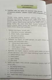 Jawaban uji kompetensi wulangan 3 kelas 9. Uji Kompetensi Wulangan 2 Halaman 44 46 Bahasa Daerahjelas 8 Brainly Co Id