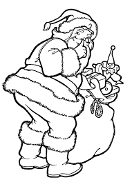 Vintage Christmas Line Art Santa With Toys The Graphics Fairy Santa Coloring Pages Christmas Coloring Books Merry Christmas Coloring Pages