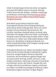 Isu utama, isu sekunder, isu fungsional, isu minor. Ancaman Militer Dan Non Militer