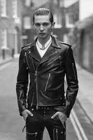 Willow Barrett By Ethan James Green For Alexander Mcqueen Spring Summer 2018 Leather Jacket Men Leather Jacket Alexander Mcqueen Menswear