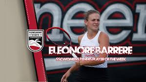 Gregoire barrere live score (and video online live stream*), schedule and results from all tennis we're still waiting for gregoire barrere opponent in next match. Barrere Named Women S Tennis Player Of The Week Barry University Athletics