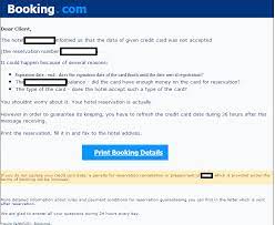 Booking com reservation without credit card. Fake Booking Com Credit Card Was Not Accepted Themed Emails Lead To Malware Webroot Blog