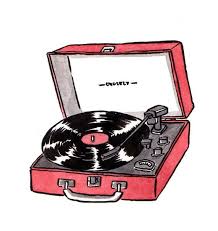 Record Player Original Watercolour Painting Vintage Retro Music Drawing Illustration Music Sketch Retro Record Player Doodle Art Journals