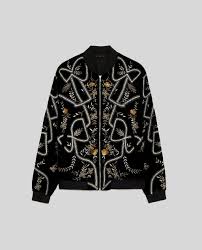 Image 8 Of Embroidered Velvet Bomber Jacket From Zara Samt Bomber Jacke Bomberjacke Jacken