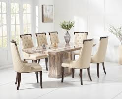 We offer amazing marble range from marble effect to full marble stone dining tables available on the market. Carvelle 160cm Brown Pedestal Marble Dining Table With Angelica Chairs 1 919 00 Save Up To 36 Off