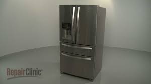 The refrigerator doors were recently removed: Whirlpool Refrigerator Disassembly Wrx735sdbm00 Repair Help Youtube