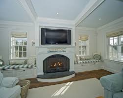 Windows Next To Fireplace Home Design Ideas Pictures Remodel And Decor Fireplace Seating Window Seat Design Family Room Windows