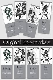 Black And White Illustration Book 4 Printable Bookmarks For Book Lover Magical Art Fairytales Etsy Bookmarks For Books Book Lovers Illustrated Gift