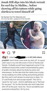 Jonah hill's tattoos that you can filter by style, body part and size, and order by date or score. Jonah Hill S Message To The Press And Those Insecure About Their Bodies Nonononoyes
