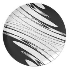 Black And White Dinner Plates Black And White Modern Dinner Plate Zazzle Com Modern Dinner Plates Modern Plates Dinner Plates Modern