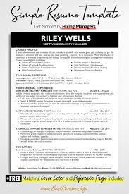 Resume Template Riley Wells Bestresumes Business Resume Template Teacher Resume Template Resume Template