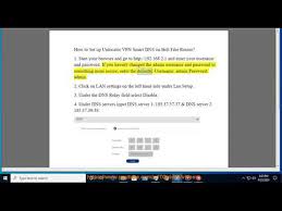 The dns relay provides the presence of a local virtual dns server which can service dns lookup requests sent to it from local hosts. Set Up Unlocator Vpn Smart Dns On Bell Fibe Router Youtube