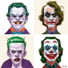 Who Is Your Favorite Joker 1 Jack Nicholson 2 Heath Ledger 3 Jared Leto 4 Joaquin Phoenix Great Art By Gabriel Soareszz Joker Art Joker Artwork Joker