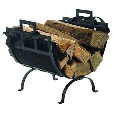 99 free delivery on your first order. Pleasant Hearth Log Holder With Canvas Tote Black Target