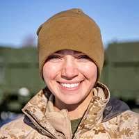 U.S. Marine Corps Cpl. Trevin Valdes poses for a photo