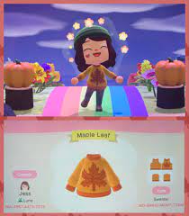 Maple Leaf Sweater Acnh Qr Code Maple Leaf Animal Crossing Custom Design