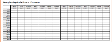 Menus de la semaine imprimer plannings vierges pdf avec menu. Construire Son Planning Pour Les Revisions Sherpa