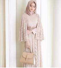 Inspirasi model baju pesta brokat simpel untuk hijaber yang ingin ke kondangan jadi bridesmaid. 50 Model Dress Kebaya Brokat Modern Pendek Panjang Terbaru